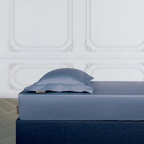 Σεντόνι 2253 Με Λάστιχο Blue Greenwich Polo Club Υπέρδιπλo 160x235cm 100% Cotton Satin