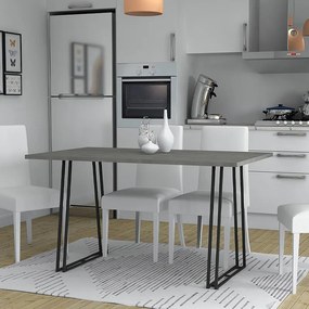 ΤΡΑΠΕΖΙ GABLE MEGAPAP ΧΡΩΜΑ ΓΚΡΙ ΣΚΥΡΟΔΕΜΑΤΟΣ 140X80X76ΕΚ.