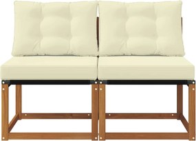 vidaXL 2 Τεμάχιο Εξωτερικός μεσαίος καναπές