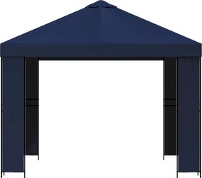 vidaXL Κιόσκι 3 x 3 m Μπλε Πολυεστέρας και Χάλυβας 190 gsm