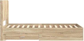 vidaXL Καλάθι με αποθήκη και κεφαλάρι Sonoma Δρυς 100 x 200 cm