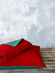 ΣΕΤ ΜΟΝΗΣ ΠΑΠΛΩΜΑΤΟΘΗΚΗΣ 160x240cm 2 ΤΕΜ. NIMA - ABALONE RED/GREEN