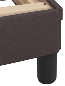 vidaXL Κρεβάτι με Στρώμα Σκούρο Καφέ 80x200 εκ. Υφασμάτινο