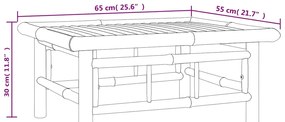 vidaXL Τραπεζάκι Κήπου 65 x 55 x 30 εκ. από Μπαμπού