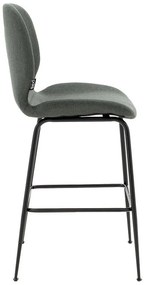 Σκαμπό bar Impel μεταλλικό μαύρο-ύφασμα ανθρακί 2αδα 48x61x103 εκ.