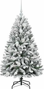 vidaXL Τεχνητό Χριστουγεννιάτικο Δέντρο Πράσινο και Λευκό 120 cm