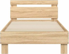 vidaXL Πλαίσιο Κρεβατιού με Κεφαλάρι Sonoma Δρυς 75x190 εκ. Επεξ. Ξύλο
