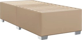 vidaXL Κρεβάτι Boxspring με Στρώμα Καπουτσίνο 80x200 εκ. Συνθ. Δέρμα
