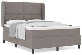 vidaXL κρεβάτι Box Spring με στρώμα - Ταμπά, 140x200 εκ, Ύφασμα