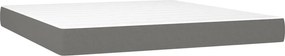 vidaXL Κρεβάτι Boxspring με Στρώμα Σκούρο Γκρι 180x200 εκ Υφασμάτιν