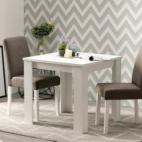 Τραπέζι Τραπεζαρίας DT Λευκό 80x80x75 εκ.