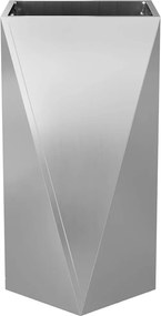 vidaXL Γλάστρα 2 pcs Ασημί 40 x 40 x 75 cm Επικαλυμμένος Χάλυβας