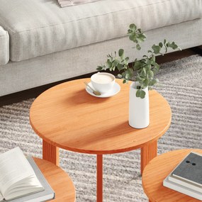 vidaXL Τραπεζάκι σαλονιού 3 pcs Καφέ κεριού 47.5 x 47.5 x 27 εκ.
