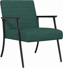 vidaXL Πολυθρόνα Σκούρο Πράσινο 59 x 75 x 78 εκ ύφασμα
