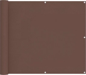 vidaXL Οθόνη Μπαλκονιού 100 x 800 cm Ύφασμα Όξφορντ Ορθογώνιος Καφέ