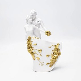 Διακοσμητική Φιγούρα Ζευγάρι 819-00909 12x5,5x20,5cm White-Gold Estheti Home Πολυρεσίνη