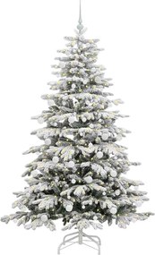 vidaXL Τεχνητό Χριστουγεννιάτικο Δέντρο με Άξονα Λευκό 180 cm