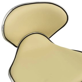 323677 vidaXL Salon Spa Stool Cream Faux Leather