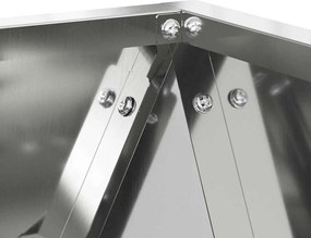 vidaXL Γλάστρα Ασημί 30 x 30 x 30 cm Επικαλυμμένος Χάλυβας