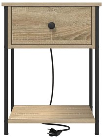 vidaXL Κομοδίνο Sonoma Δρυς 42 x 41 x 56 εκ. Επεξεργασμένο ξύλο