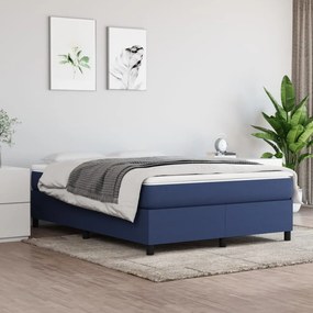 vidaXL Πλαίσιο Κρεβατιού Boxspring Μπλε 140x200 εκ. Υφασμάτινο