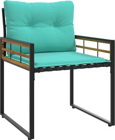 vidaXL Σετ Εξωτερικών Επίπλων με μαξιλάρι 4 pcs Τιρκουάζ