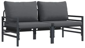 vidaXL Εξωτερικά Έπιπλα 2 Τεμάχιο Ανθρακί 80 x 80 x 71 cm Ατσάλι