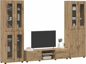 vidaXL Σετ επίπλου τηλεόρασης FLORIN 3 pcs Artisan Oak