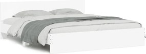 vidaXL Πλαίσιο Κρεβατιού με Κεφαλάρι Λευκό 200 x 200 εκ.