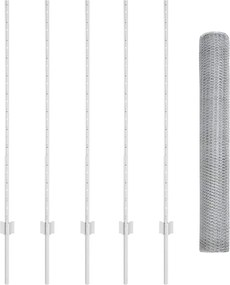 vidaXL Τεντώτο με στήριγμα Ασημί 1,2 x 10 m Ατσάλι