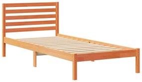 vidaXL Σκελετός Κρεβατιού Καφέ κεριού 100 x 220 cm Μασίφ ξύλο πεύκου