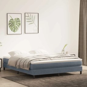 Box Spring Κρεβάτι χωρίς στρώμα Σκούρο γκρι Βελούδινο - Γκρι