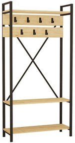 Έπιπλο Εισόδου Alfa 835PUQ4008 90x34x180cm Oak Particle Board, Melamine