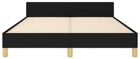 vidaXL Σκελετός Κρεβατιού Χωρίς Στρώμα Μαύρο 140x200 εκ.Υφασμάτινο