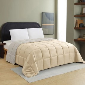 Πάπλωμα Υπέρδιπλο (220x240) 2 Όψεων Melinen Brooklyn Beige/Silver