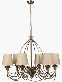 Φωτιστικό Οροφής - Πολυέλαιος Berfin 846STL1470 Φ60x90cm 6xE14 40W Gold-Beige Opviq
