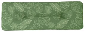 Μαξιλάρι Παλέτας με Σχέδιο Φύλλων 120 x 40 x 12 εκ. Υφασμάτινο - Πράσινο