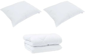 vidaXL Χειμερινό Παπλωματοθήκη 3 pcs Λευκό 240 x 260 εκ. Μικροΐνες