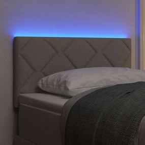 vidaXL LED κεφαλάρι Taupe 80 cm ύφασμα