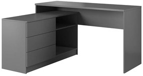Lh-homefurniture Γραφείο ΤΕΟ Γραφίτης 138x76x50,4-110cm 04111-Teo_G