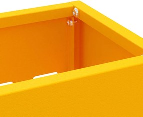 vidaXL Βάση ομπρέλας βροχής Μουσταρδί 28 x 12 x 41 εκ Ατσάλι