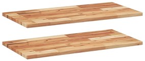 vidaXL Ράφια Κρεμαστά 2 Τεμ. 60x40x2 εκ. Φινίρισμα Λαδιού Μασίφ Ακακία