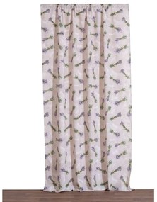 Κουρτίνα Λεβάντα Με Τρέσα Linen Viopros 140X270cm 140x270cm Cotton-Polyester