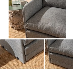 1-Seat Sofa-Bed Saga Single - Light Grey Light Grey