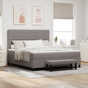 vidaXL Κρεβάτι με Βάθρο με Στρώμα & Πάγκο Ταουπέ 180x200 εκ Ύφασμα