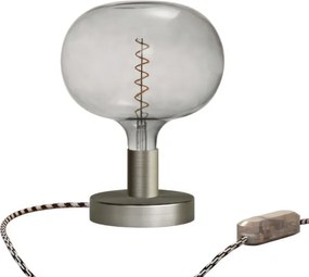 Επιτραπέζιο Φωτιστικό Μεταλλικό Posaluce Cobble Νίκελ ΜΑΤ Dimmer