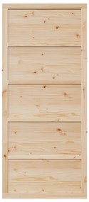 vidaXL Μασίφ πόρτα πεύκου Φυσικό ξύλο 100 x 2.5 x 208 εκ. Ανθεκτική