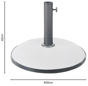 Βάση ομπρέλας Zicko τσιμέντο λευκό 35kg Φ50εκ