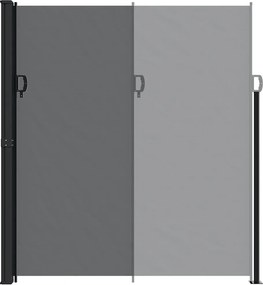 vidaXL Σκίαστρο Πλαϊνό Συρόμενο Μαύρο 220 x 300 εκ.