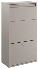 vidaXL Θυρίδα Πακέτων με αποθήκευση Καφέ 44 x 22 x 82 εκ. Ατσάλι